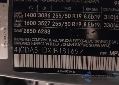 2018 Mercedes-Benz Gle 350 4Matic from USA, damaged, VIN 4JGDA5HBXJB181692